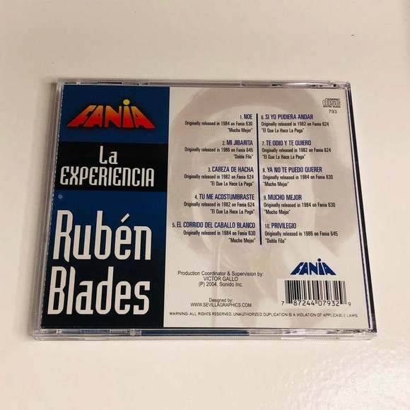 Rare! CD Ruben Blades - La Experiencia - Picture 2 of 2